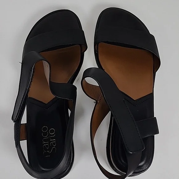 Franco Sarto Chiara Strappy Black Women Wedge Sandals  Size 8.5 - Picture 8 of 15